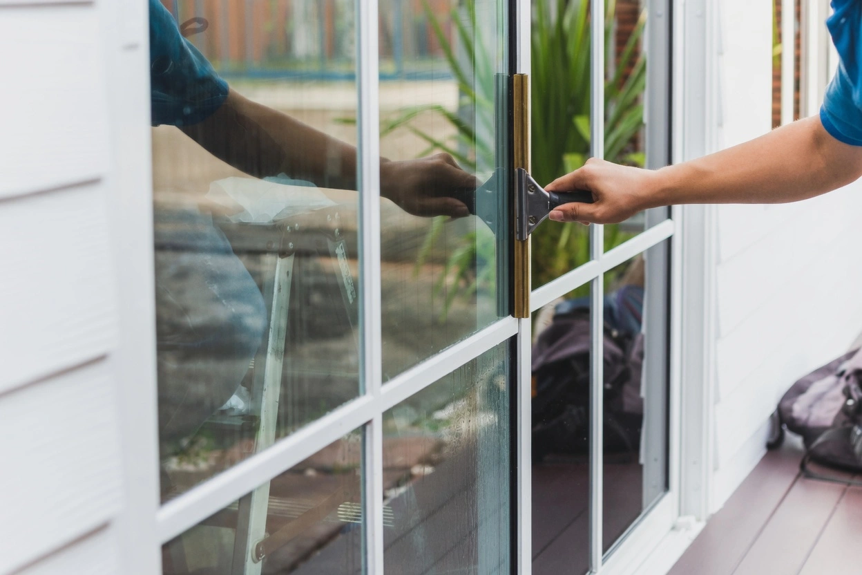 Home window tinting installation on an Albuquerque NM home